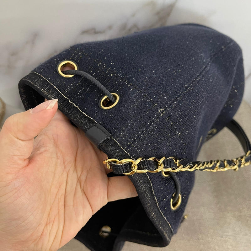 Deauville Denim Bucket Bag Blue