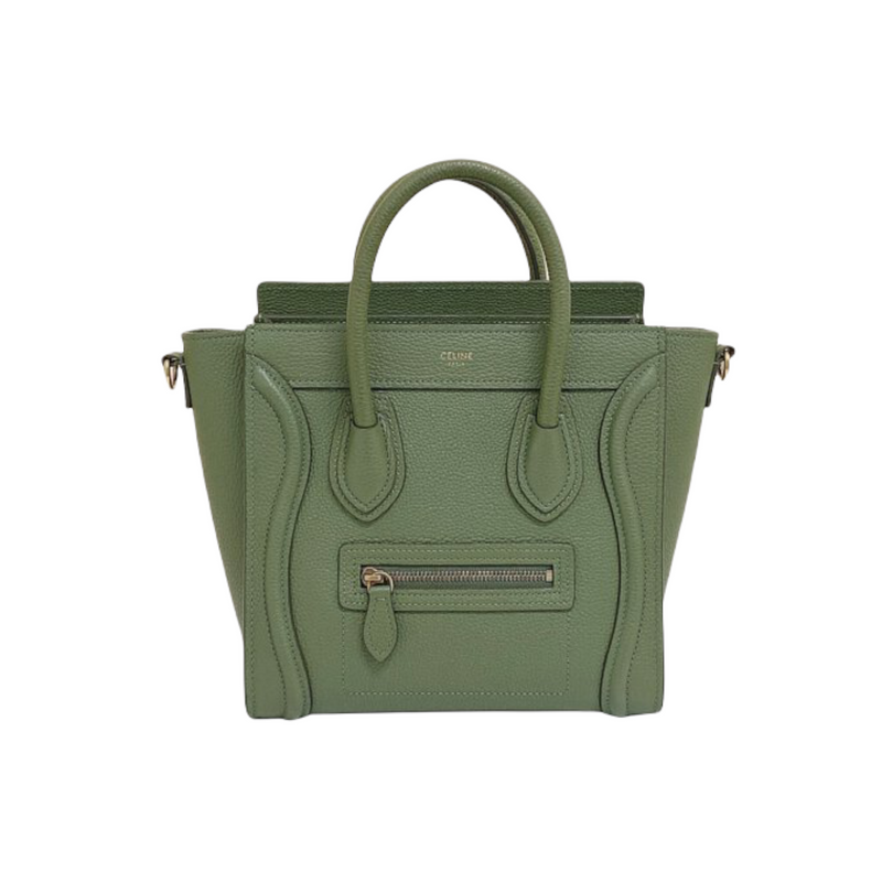 Luggage Bag Nano Leather Army Green GHW