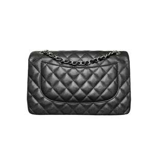 Jumbo Classic Double Flap Caviar Black SHW