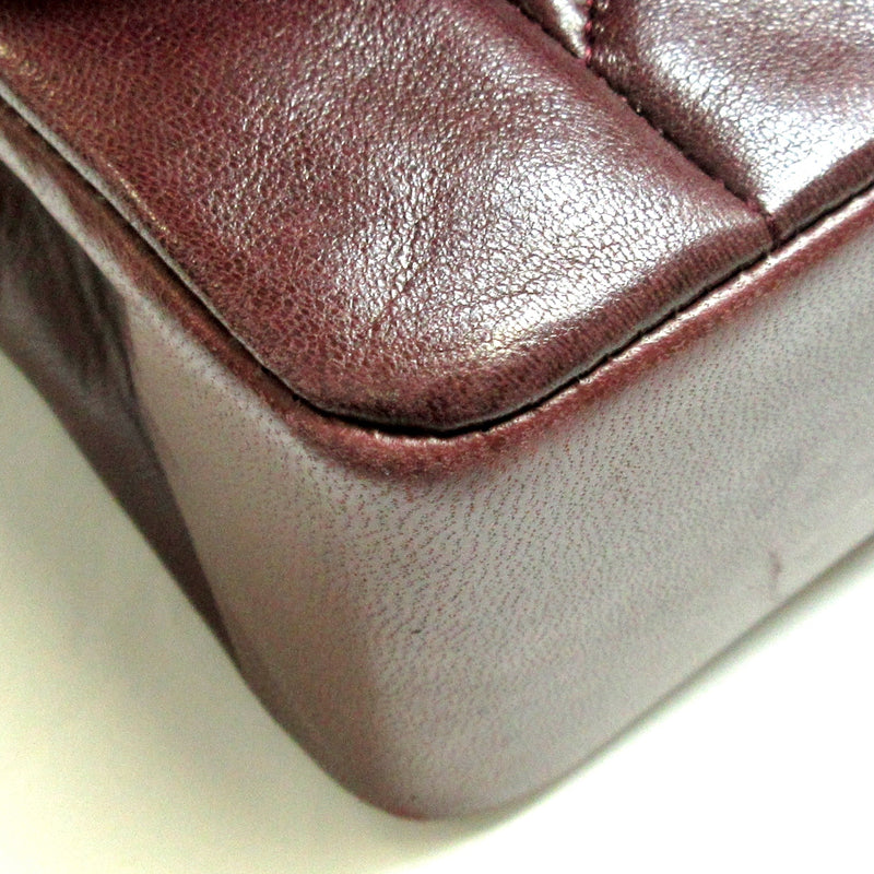 Vintage Medium Diana Lambskin Burgundy GHW