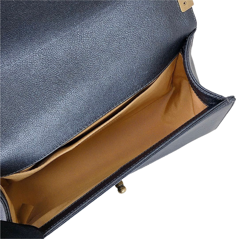 Boy Medium Calfskin Pearl Charcoal GHW