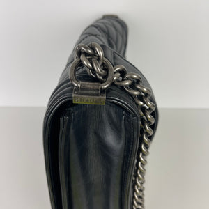 Large Le Boy Quilted Calfskin Black RHW
