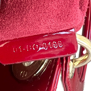 Medium Lady Dior Cannage Patent Red GHW
