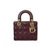 Small My Lady Dior Lucky Badges Lambskin Burgundy GHW