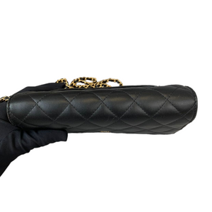 WOC Wallet on Chain Lambskin Black GHW