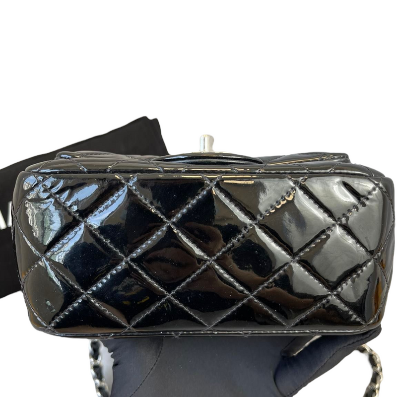Classic Patent Mini Square Black SHW