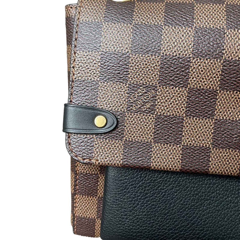 LOUIS VUITTON Damier Ebene Vavin PM Black 1282171