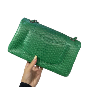 Classic Flap Medium Python Green LGHW