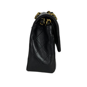 Vintage Classic Double Flap Lambskin Small Black GHW