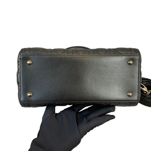 Lady Dior Lambskin Medium Black GHW