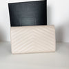 Quilted WOC Grained Leather Beige SHW