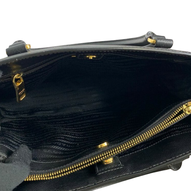 Black Large Prada Galleria Saffiano Leather Bag