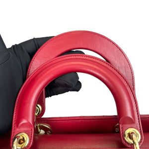 Small My Lady Dior Lambskin Red GHW