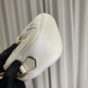 GG Marmont Mini Camera White GHW