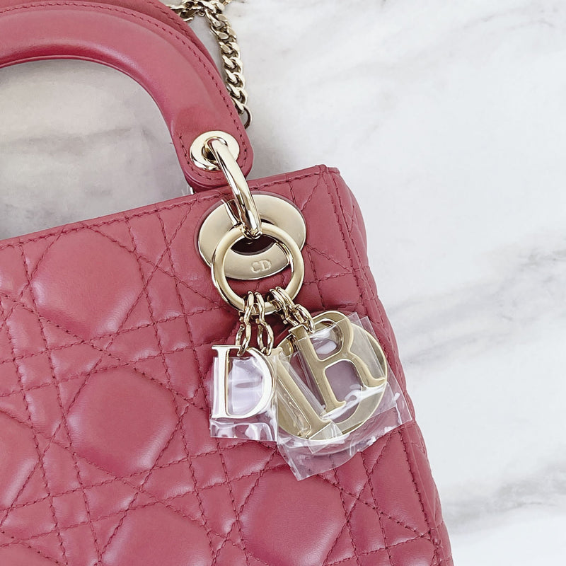 Mini Lady Dior Lambskin Rose Pink SHW