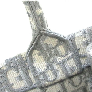 Small Gray Jacquard  Book Tote