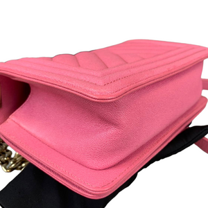 Small Le Boy Caviar Pink GHW
