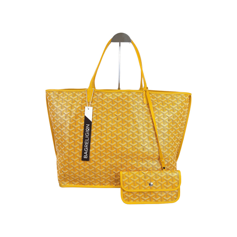 Goyard Saint Louis GM Canvas Tote Shoulder Bag Yellow