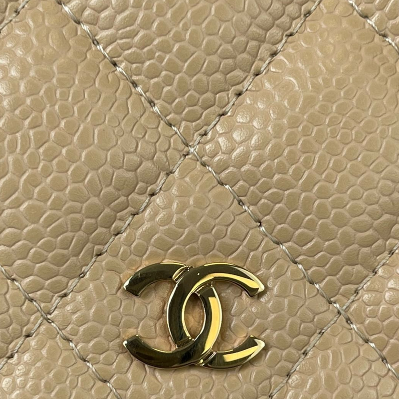 WOC Quilted Caviar Beige GHW