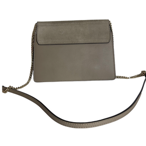 Faye Crossbody Small Leather Grey GHW