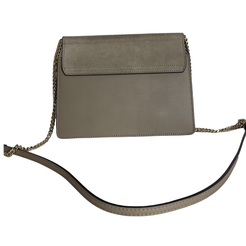 Faye Crossbody Small Leather Grey GHW