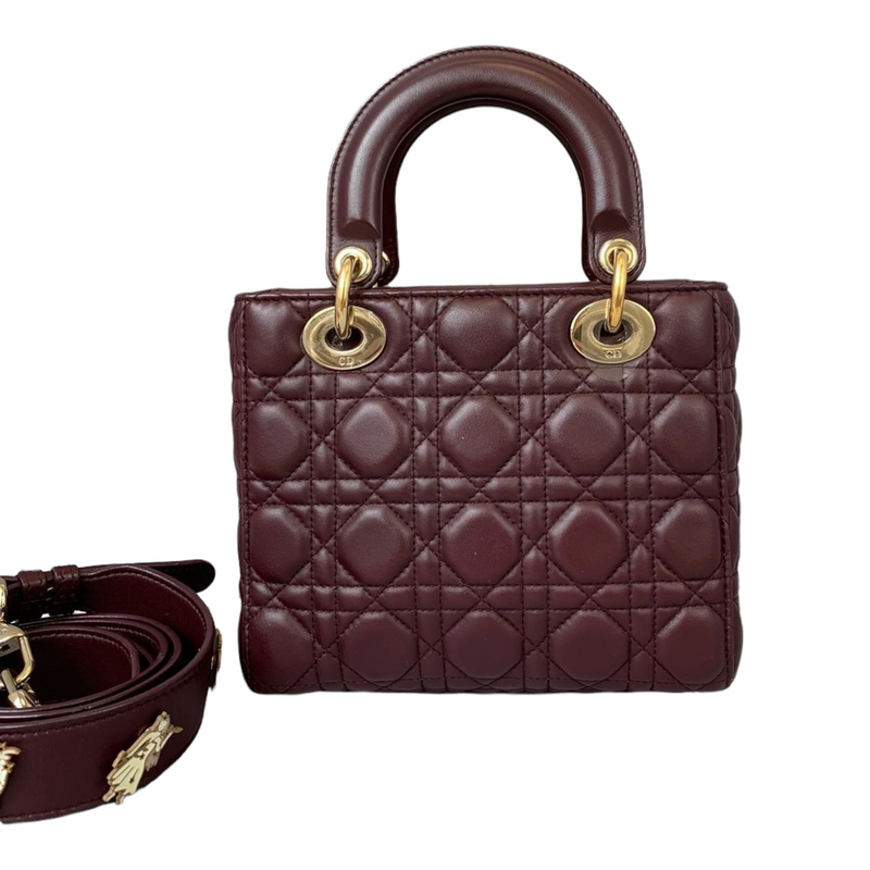 Burgundy christian on sale dior bag