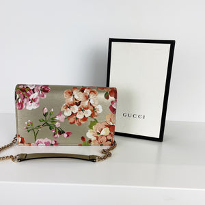 Blooms Wallet Chain Shoulder Bag Gold