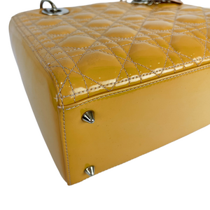 Lady Dior Medium Patent Leather Orange SHW