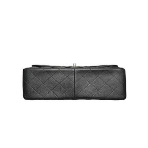 Jumbo Classic Double Flap Caviar Black SHW