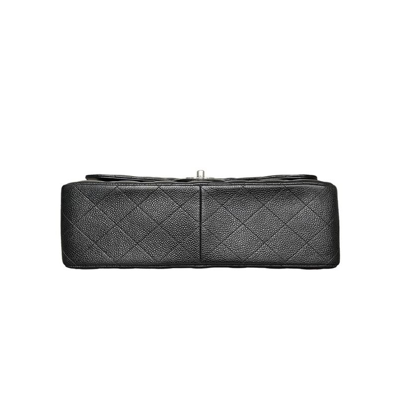 Jumbo Classic Double Flap Caviar Black SHW