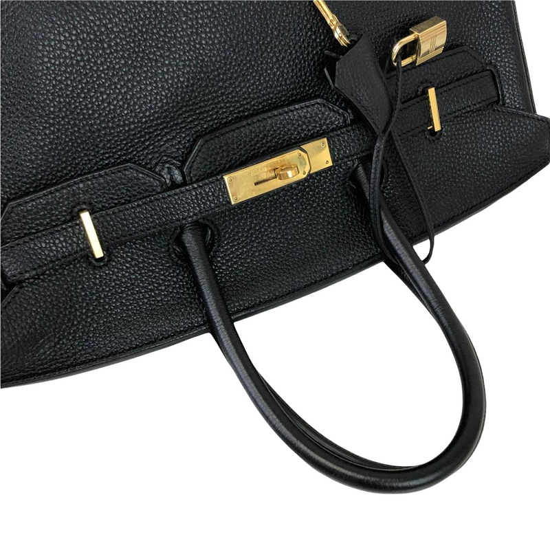 Hermes Black Togo Leather Gold Hardware Birkin 35 Bag Hermes