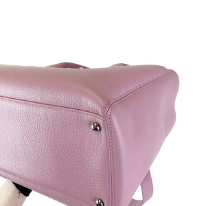 Executive Cerf Tote Grained Pink SHW