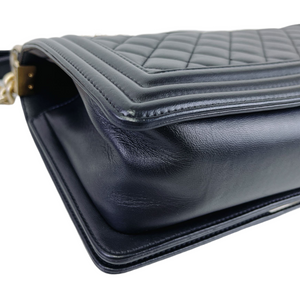 Boy Old Medium Calfskin Black GHW