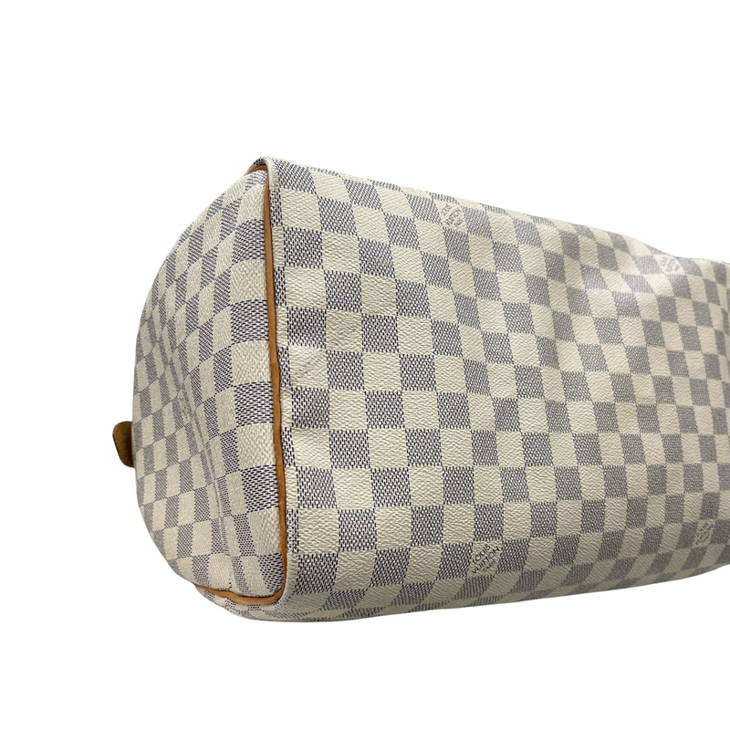 Damier Azur Speedy 35 White GHW