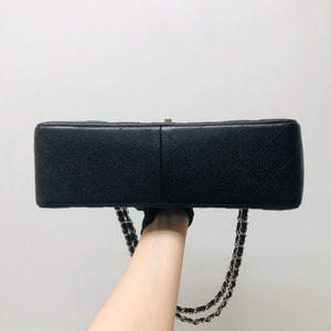Classic Double Flap Jumbo Bag in Black Caviar with SHW