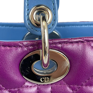 Lady Dior Large Lambskin Tri Colour SHW