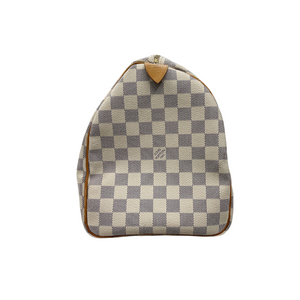 Damier Azur Speedy 35 White GHW