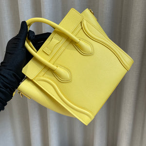 Nano Luggage Leather Citron GHW