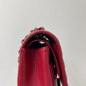 Classic Flap Jumbo Caviar Red Chevron SHW