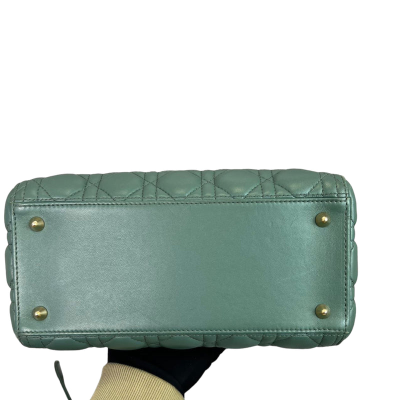 Lady Dior Lambskin Medium Green GHW