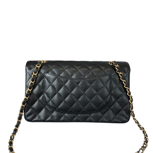Medium Classic Flap Caviar Black GHW