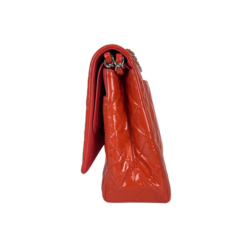 Double Flap Maxi Patent Coral SHW