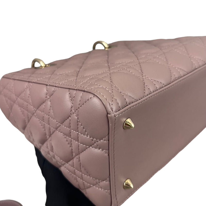 Lady Dior Lambskin Medium Taupe Flap GHW