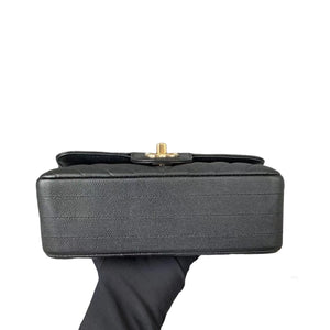 Mini Flap Chevron Caviar Black GHW