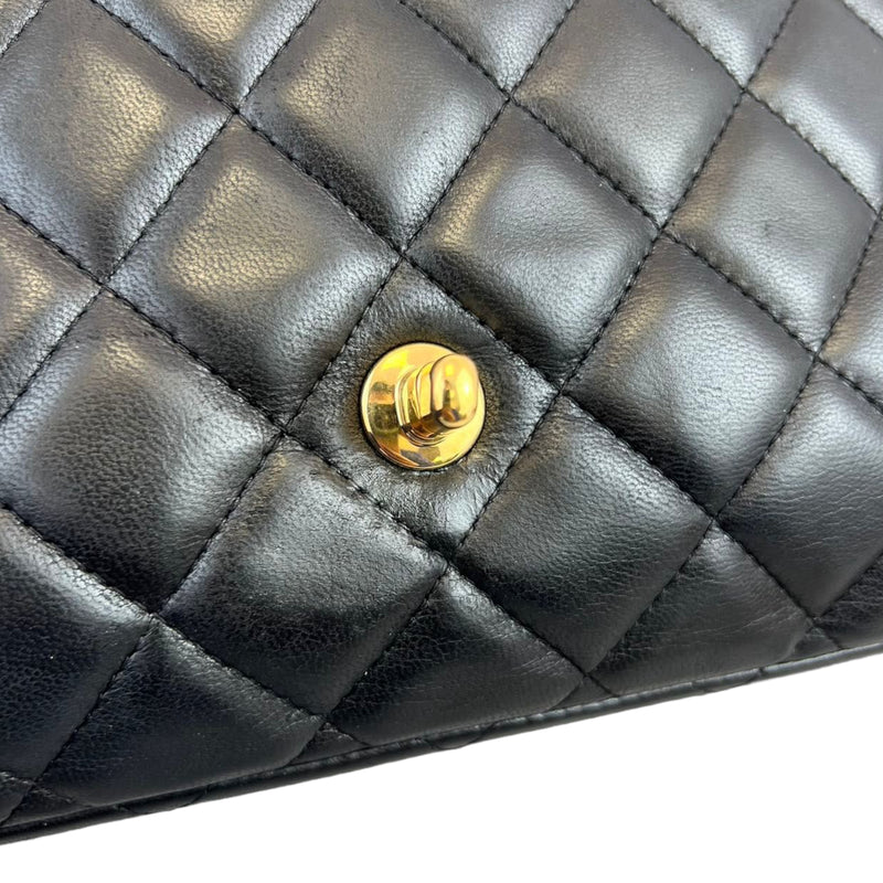Double Flap Maxi Lambskin Black GHW