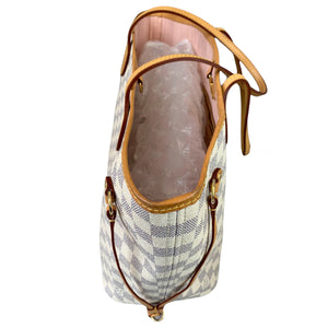 Damier Azur Neverfull MM White GHW