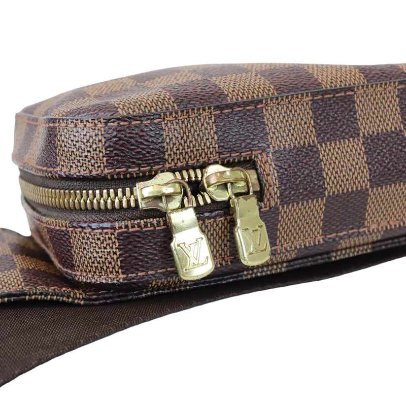 LOUIS VUITTON Damier Ebene Geronimos Brown Hip Bag