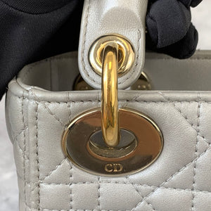 Mini Lady Dior Pearl Grey GHW