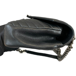 Chevron Quilted Medium College Black RHW