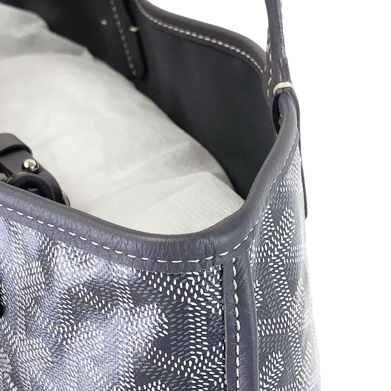 Mini Anjou Reversible Canvas Calfskin Grey SHW